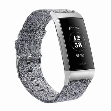 INF Fitbit Charge 3/4 rannekkeen kangas harmaa S