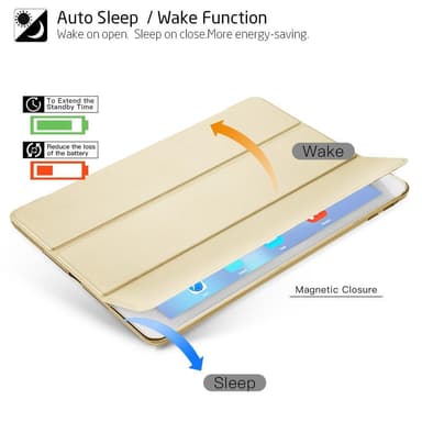 Ipad 9.7" 2017 Smart Cover Case - kovamuovikuori - Kulta
