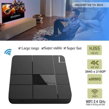 Älytelevisio-ruutu Android 7.1 UHD 4K 3D Wifi 2 Gt + 16 Gt