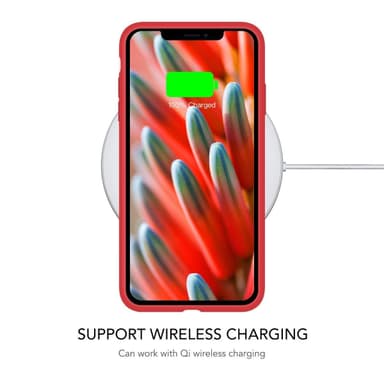 iPhone X / XS nestesilikonikotelo punainen