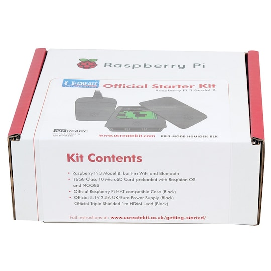 Raspberry Pi 3 aloituspakkaus (musta/harmaa)