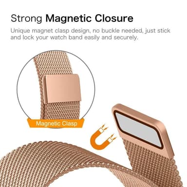 Rannekoru Samsung Gear S3 Classic / S3 Frontier - Milanese loop - ruusukulta