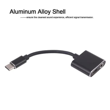 USB-C 3.5 mm audiosovittimeen ja USB-C-lataaja 2-in-1