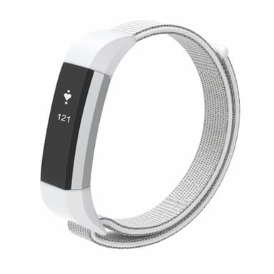 Fitbit Alta / Alta HR / Ace rannekoru nylon - harmaa / valkoinen
