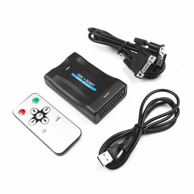 VGA-SCART-adapterisignaalin muunnin kaukosäätimellä