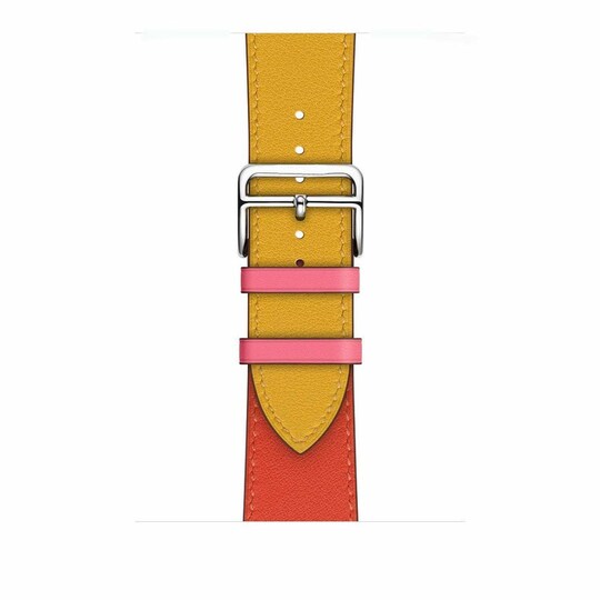 Apple Watch aitoa nahkarannekoru - 38 mm - keltainen / oranssi