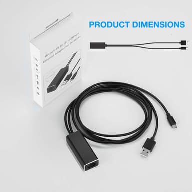 Micro USB-Ethernet-sovitin 10/100 Mbit / s mediasoittimille