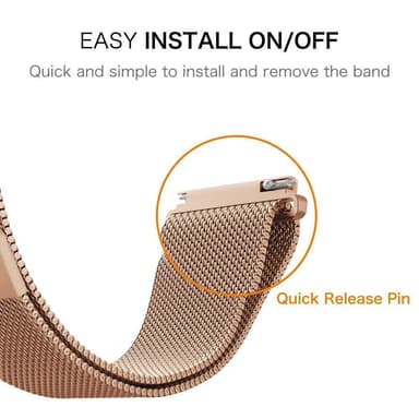 Rannekoru Samsung Gear S3 Classic / S3 Frontier - Milanese loop - ruusukulta