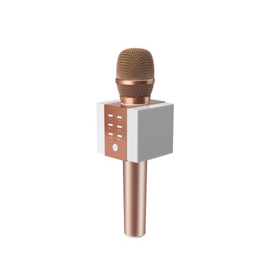 Karaoke-mikrofoni Bluetooth-kaiuttimella 5W - Roségold