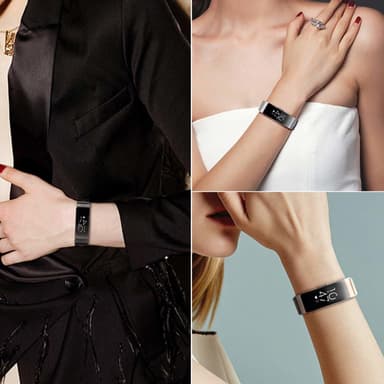 Fitbit Inspire / Inspire HR -rannekoru ruostumaton teräs - musta
