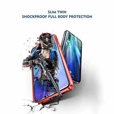 Huawei P30 kuori näytönsuojalla Punainen