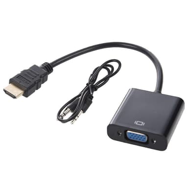 HDMI, sopii VGA- ja audio-adapteriin