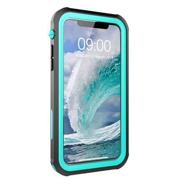 iPhone 11 Pro iskunkestävä ja vedenpitävä kotelo - musta / turkoosi