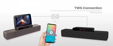 Äänipalkki sisäänrakennetulla subwooferilla - Bluetooth 5.0 + Aux