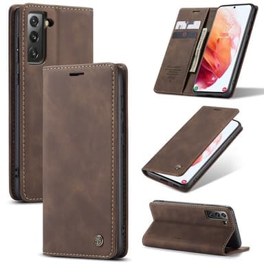 CaseMe Smart FlipCase Samsung Galaxy S21 Plus  - kahvi