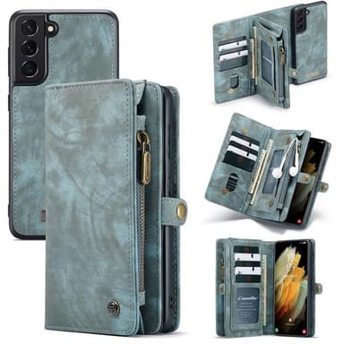 CaseMe Lompakkokotelo 11-kortti Samsung Galaxy S21 Plus  - sininen