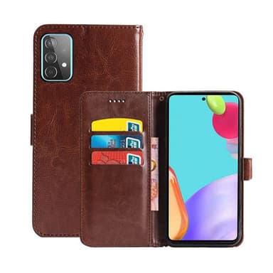 Lompakkokotelo 3-kortti Samsung Galaxy A52 5G  - ruskea