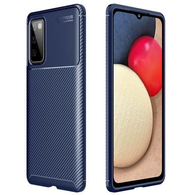 Carbon silikoni kuori Samsung Galaxy A02s  - sininen