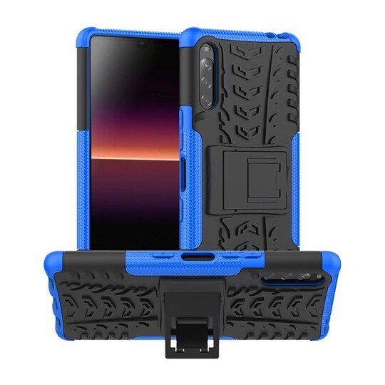 Iskunkestävä Suojakuori kotelo jalustalla Sony Xperia L4  - sininen