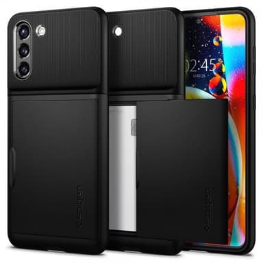 Spigen Samsung Galaxy S21 Suojakuori Slim Armor CS Musta