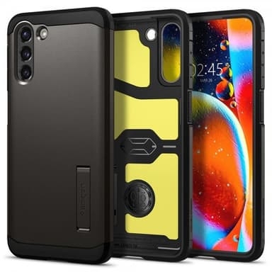 Spigen Samsung Galaxy S21 Suojakuori Tough Armor Gunmetal
