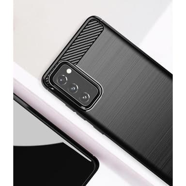 SKALO Samsung S20 FE Armor Carbon Iskunkestävä TPU suojakuori - Punainen