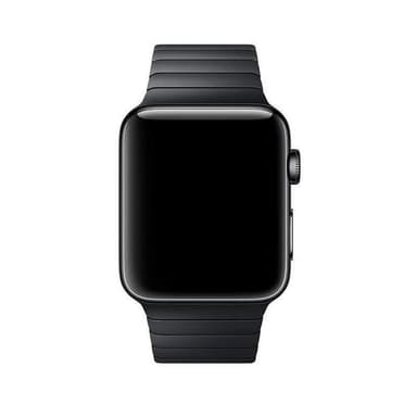 SKALO Teräsranneke ""Flat"" Apple Watch 42/44/45/49mm - Musta