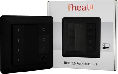 HeatIt Z-Push kytkin kahdeksalla painikkeella (musta)