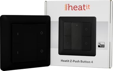 HeatIt Z-Push kytkin neljällä painikkeella (musta)