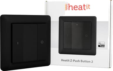 HeatIt Z-Push kytkin kahdella painikkeella (musta)