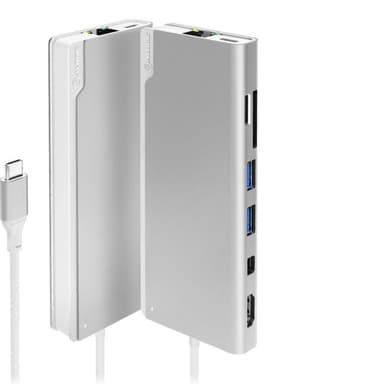 Alogic Ultra Plus USB-C telakointiasema (hopea)