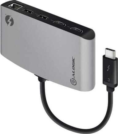 Alogic Thunderbolt 3 Dual HDMI telakka (harmaa)