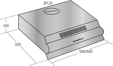 Ecotronic liesituuletin EBU601L2 (ruostumaton teräs)
