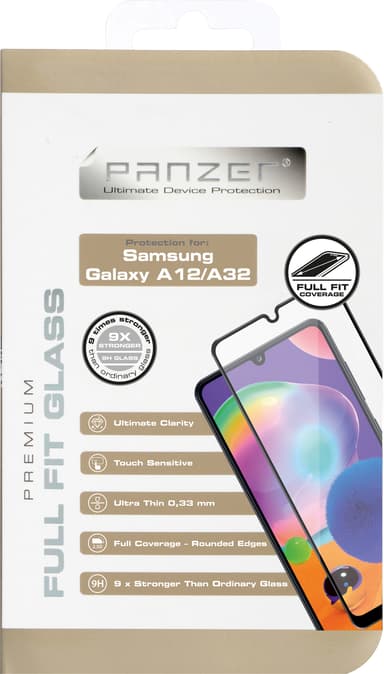 Panzer Full-Fit Samsung Galaxy A12/A13/A32/A04s 5G näytönsuoja (musta)