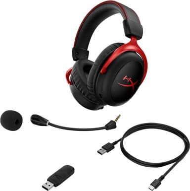 HyperX Cloud II Wireless langattomat pelikuulokkeet (musta/punainen)