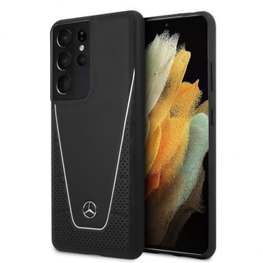 Samsung Galaxy S21 Ultra Kuori Logo Perforoitu Dynamic Musta