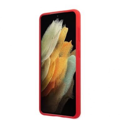 Guess Samsung Galaxy S21 Plus Kuori Metal Logo Punainen