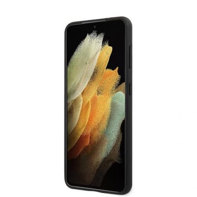 Mercedes Benz Samsung Galaxy S21 Plus Kuori Logo Perforoitu Musta