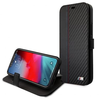 BMW iPhone 12 Pro Max Kotelo Dynamic Carbon Musta