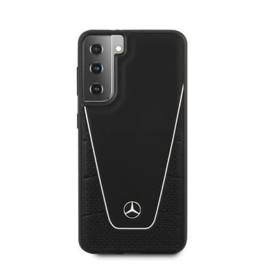 Mercedes Benz Samsung Galaxy S21 Plus Kuori Logo Perforoitu Dynamic Musta