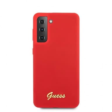 Guess Samsung Galaxy S21 Plus Kuori Metal Logo Punainen