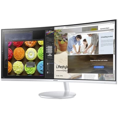 Samsung Curved 34" pelinäyttö C34F791 (valkoinen/hopea)