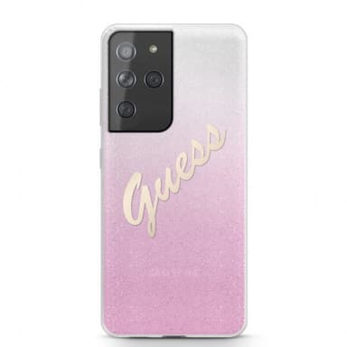 Guess Samsung Galaxy S21 Ultra Kuori Vintage Vaaleanpunainen