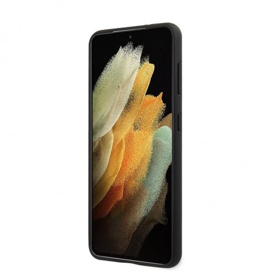 Samsung Galaxy S21 Kuori Nahkarakenne Musta