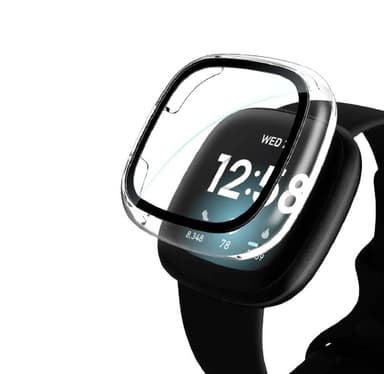 Fitbit Versa 3 karkaistu lasi näytönsuojakotelo Clear