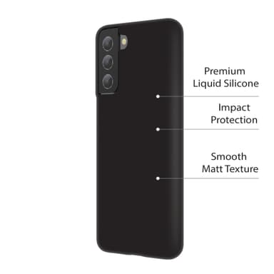 Samsung Galaxy S21 Nestemäinen silikoni Kotelo- Black