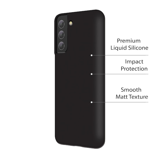 Samsung Galaxy S21+ (Plus) Nestemäinen silikoni Kotelo- Black