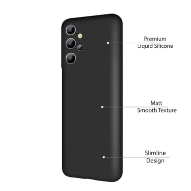 Samsung Galaxy A32 5G Nestemäinen silikoni Kotelo- Black