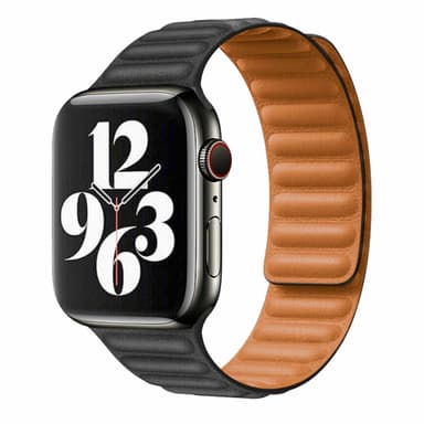 Vegaaninen nahka magneettinen Apple Watch Band 42/44 mm Black