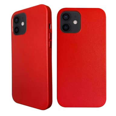 iPhone 12 mini nahkakuori suunniteltu toimimaan MagSafe - Red